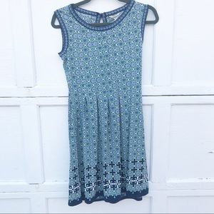 Max Studio Patterned Sleeveless Fit & Flare Dress
